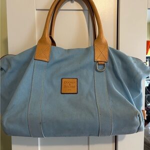 Dooney & Bourke Light Blue Canvas Satchel
